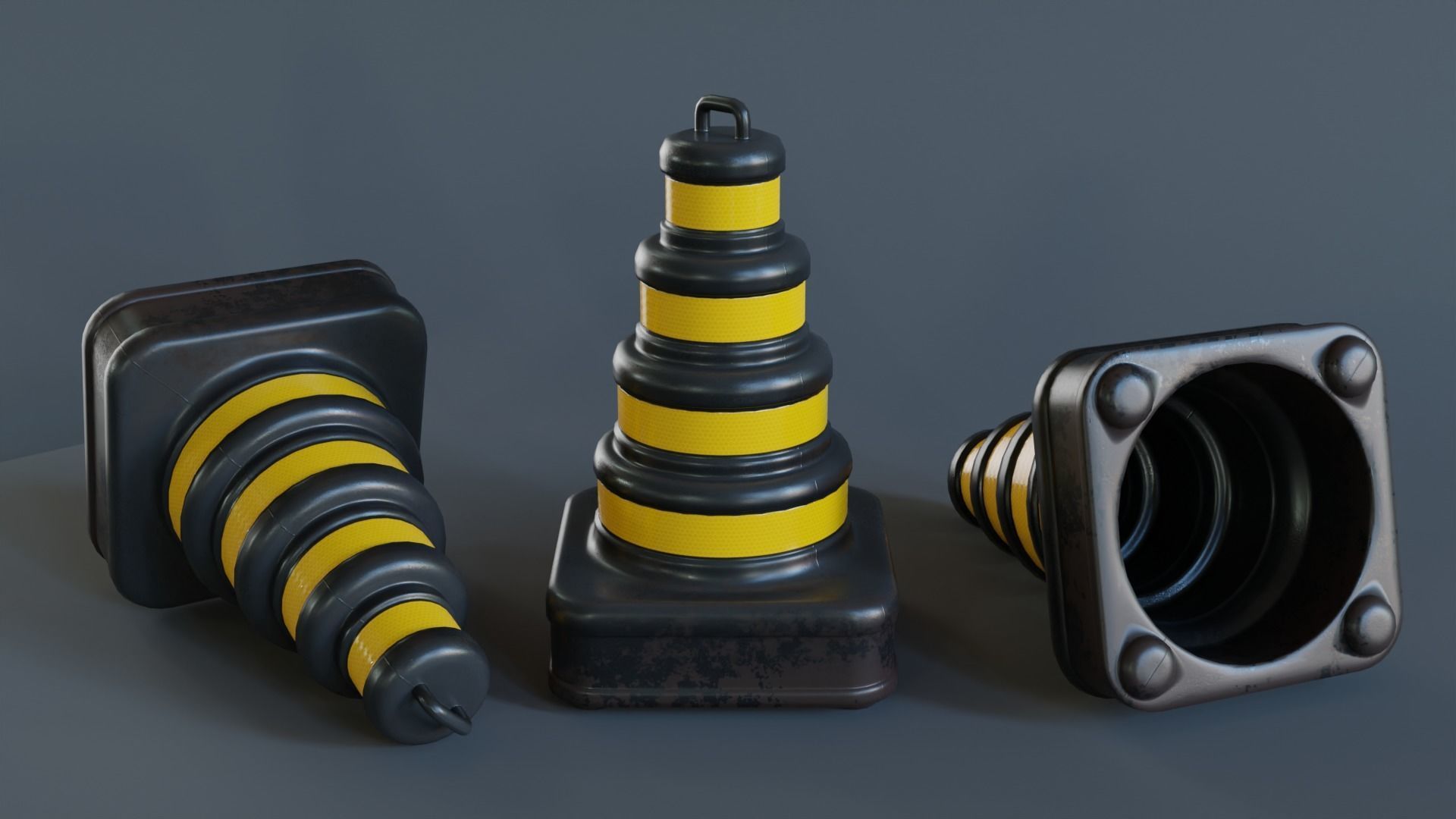 Cone bolo de noiva Low-poly 3D model_1