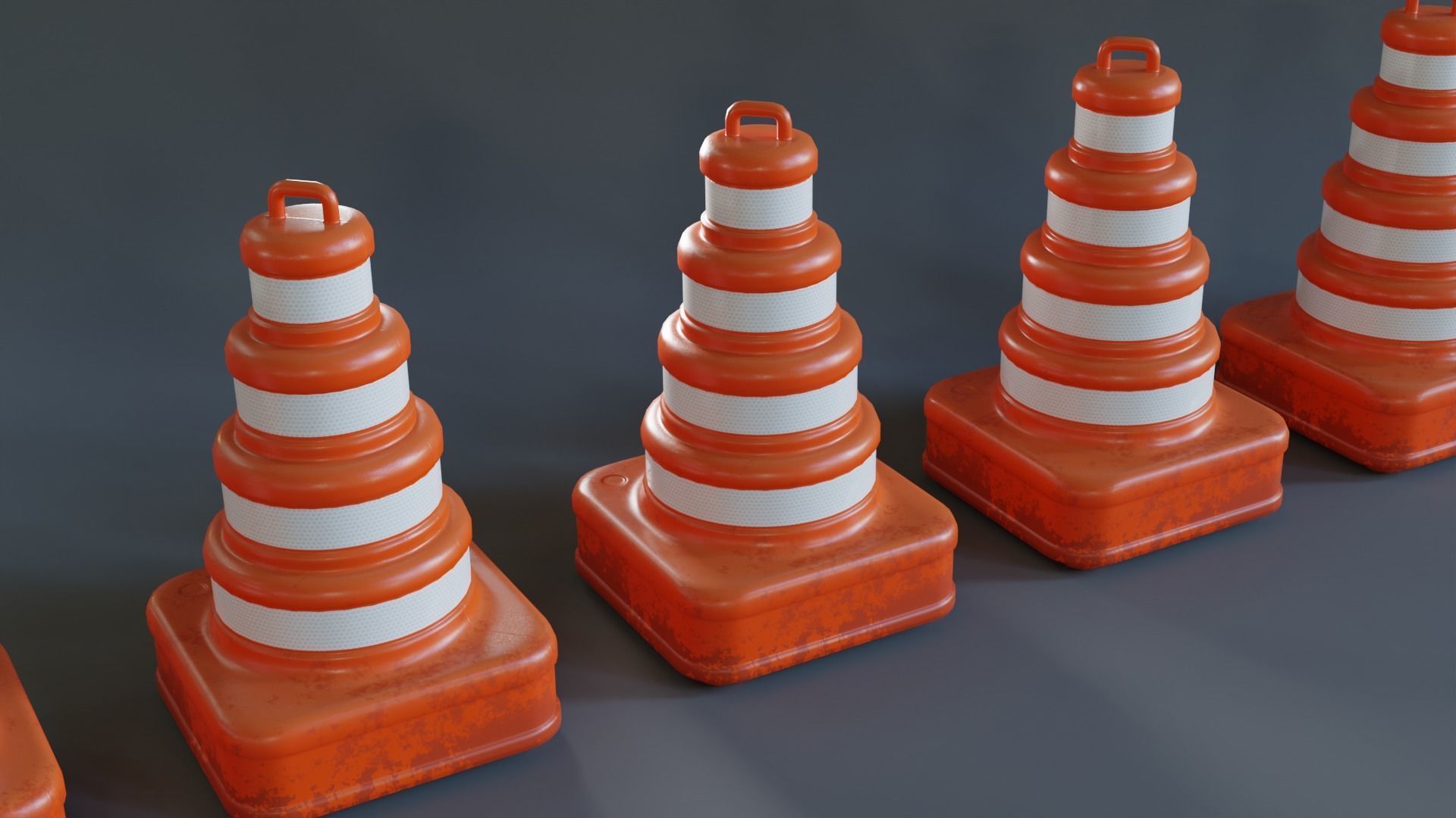 Cone bolo de noiva Low-poly 3D model_4