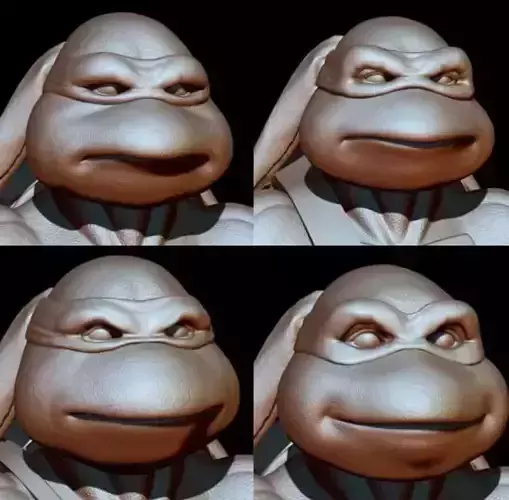 3D Print Models X4 Ninja Turtle Heads cosplay TMNT STL