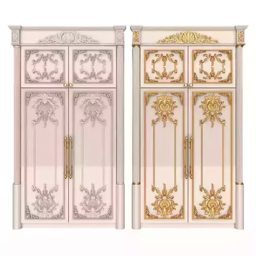 Classic Wardrobe Furniture Xudayar 01 Low-poly 3D model