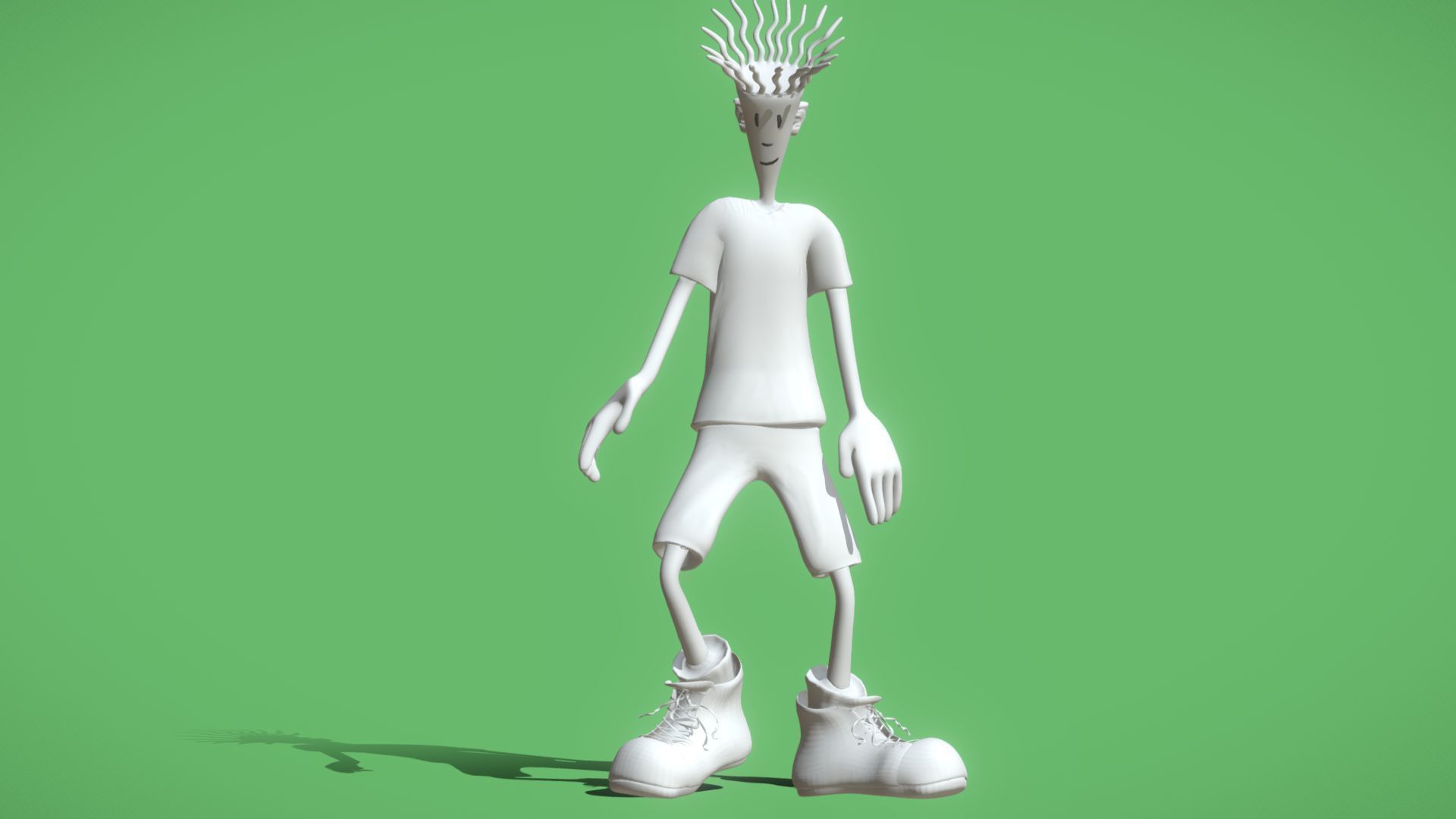 Fido Dido Printable and Renderable Rigged  Low-poly 3D model_8