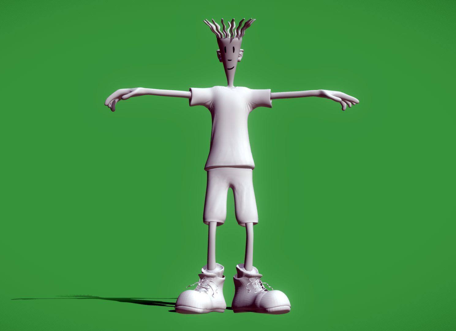 Fido Dido Printable and Renderable Rigged  Low-poly 3D model_12