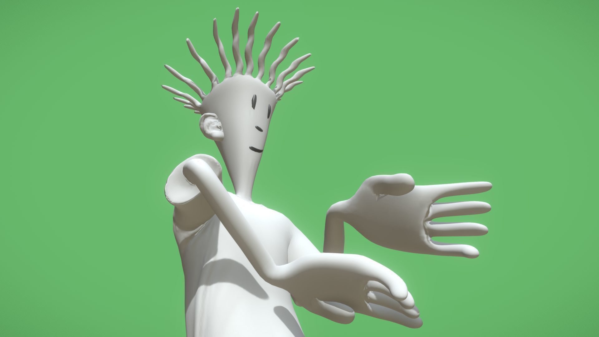 Fido Dido Printable and Renderable Rigged  Low-poly 3D model_11
