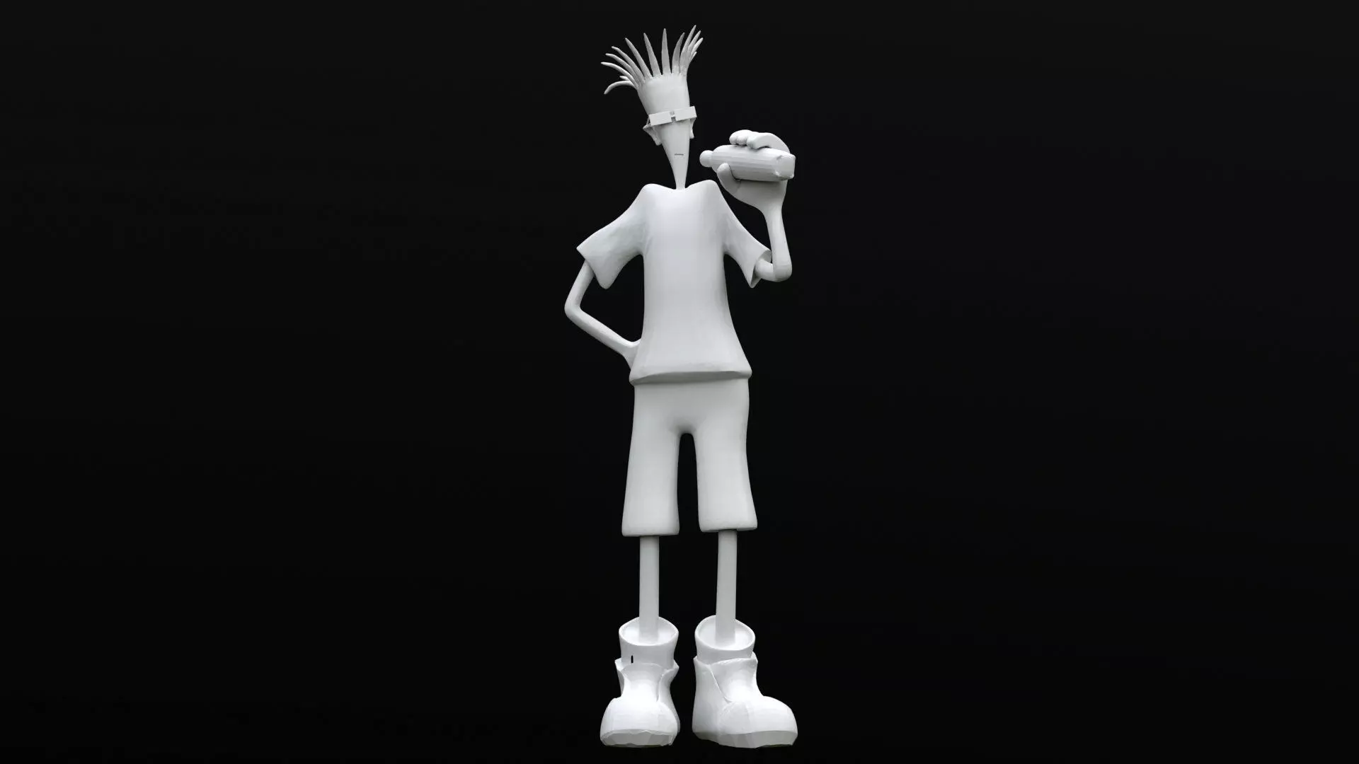 Fido Dido Printable and Renderable Rigged  Low-poly 3D model_0