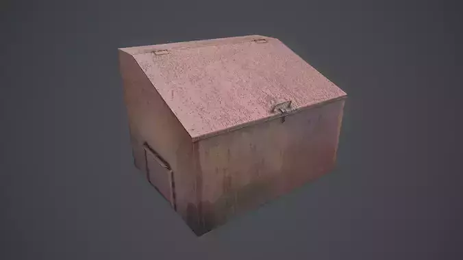 Street Metal Box Low-poly 3D model