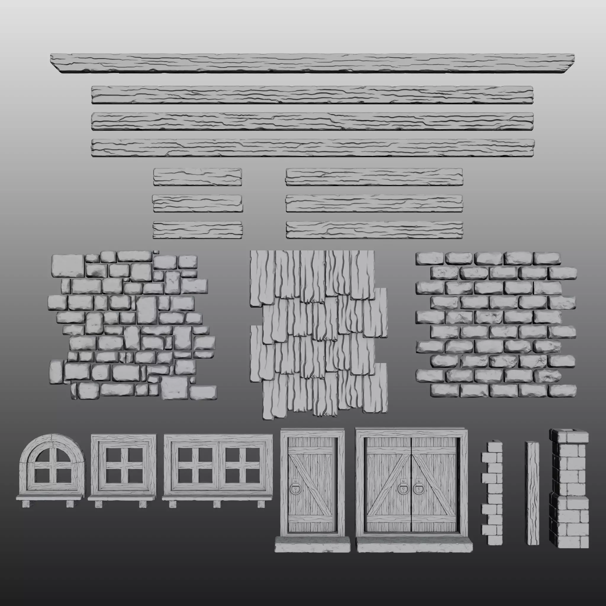 Fantasy House Kit - For 3D Printing 3D print model_0