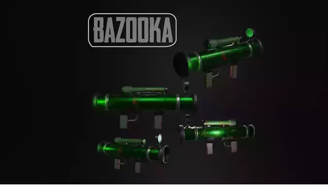 Bazooka Low-poly 3D model