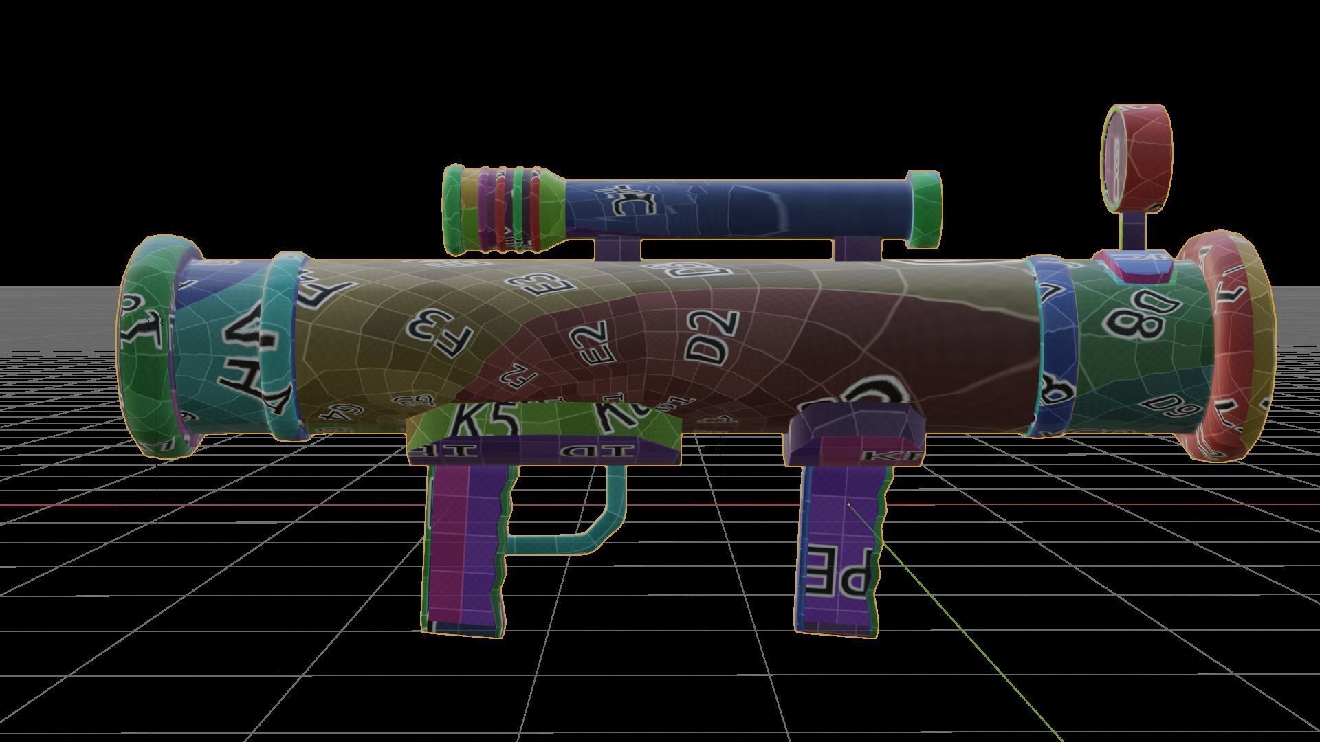 Bazooka Low-poly 3D model_3