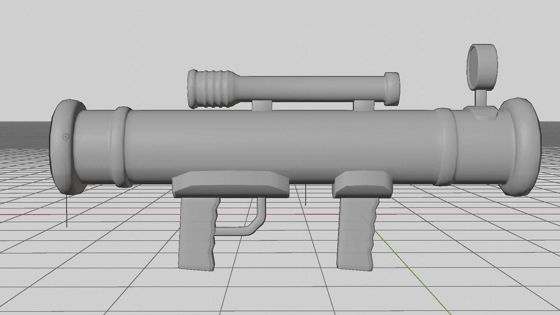 Bazooka Low-poly 3D model_8