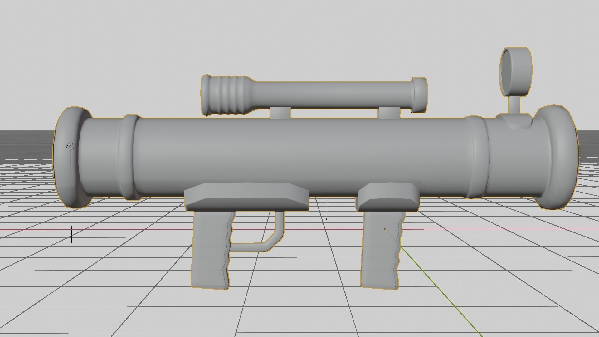 Bazooka Low-poly 3D model_10