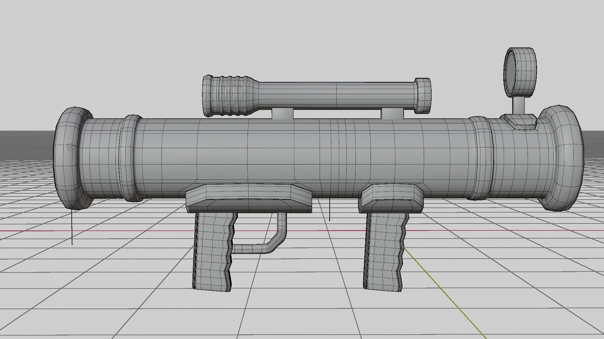 Bazooka Low-poly 3D model_9