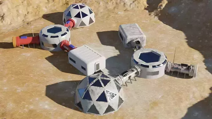 Mars base 3D models 3D Model Collection