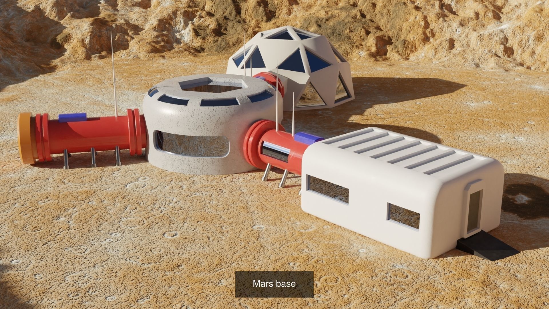 Mars base 3D models 3D Model Collection_1