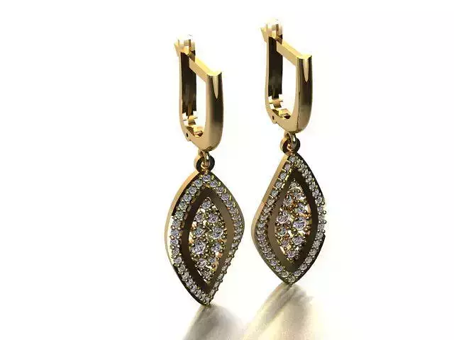 hanging earrings 3D print model