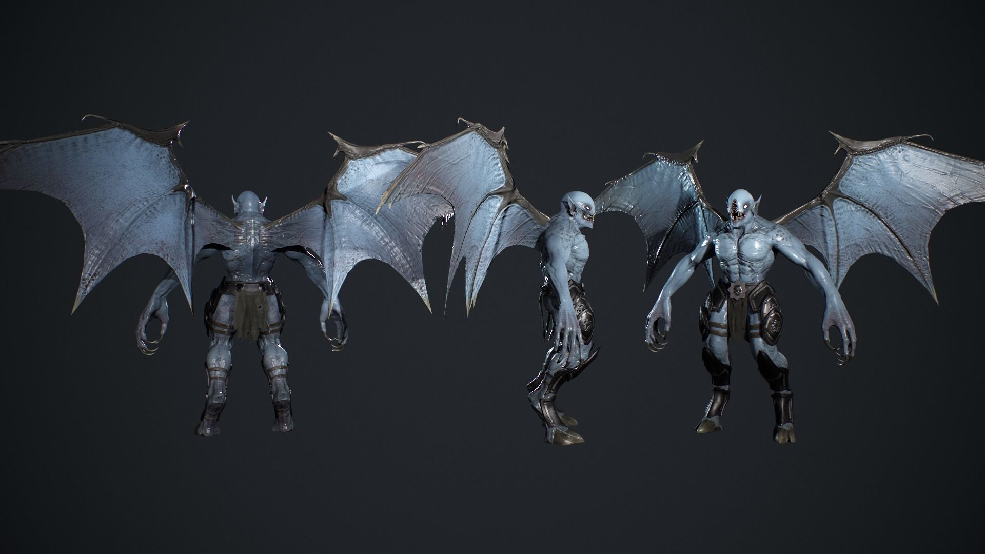 Night Demon Low-poly 3D model_6