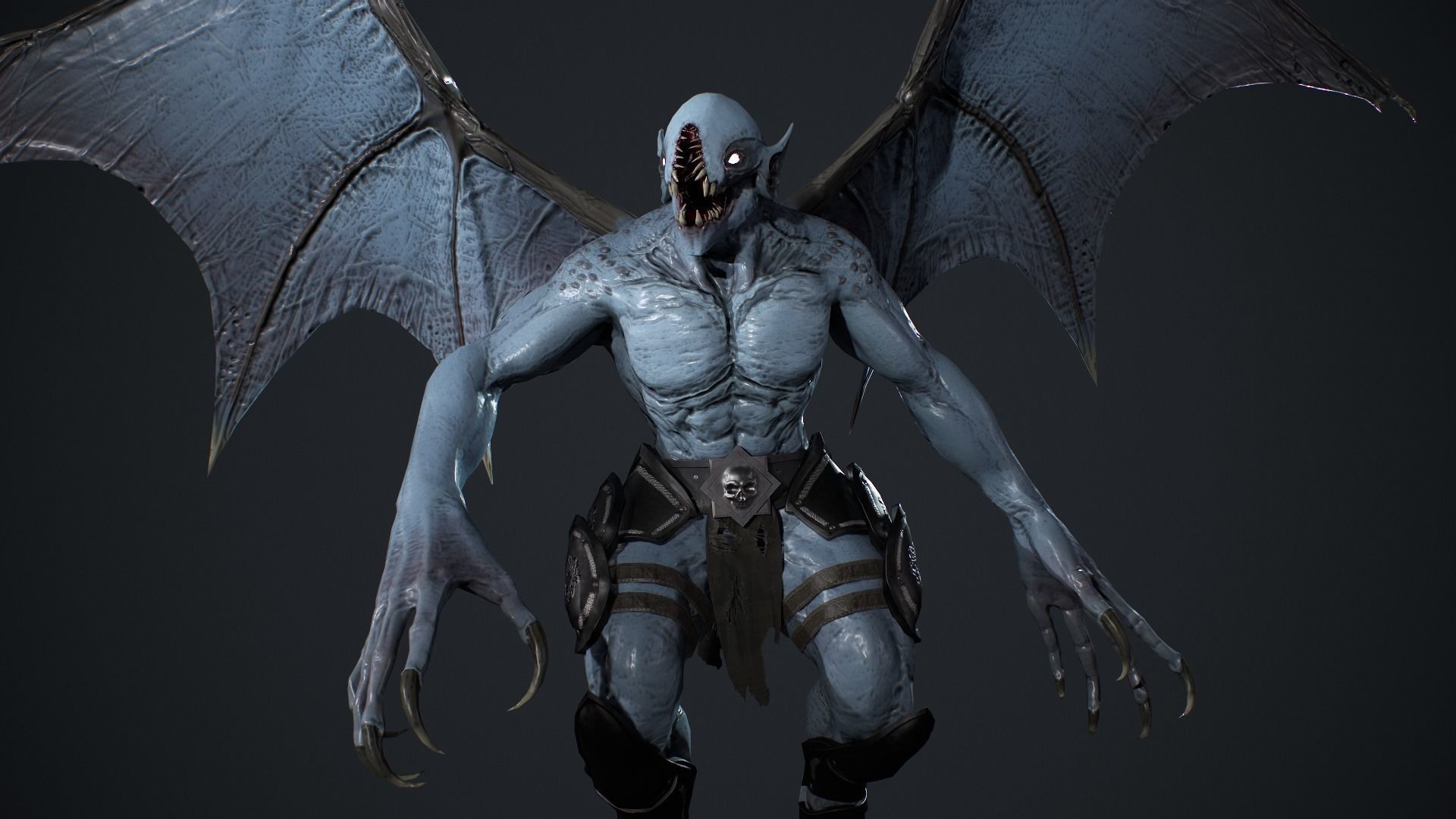 Night Demon Low-poly 3D model_10