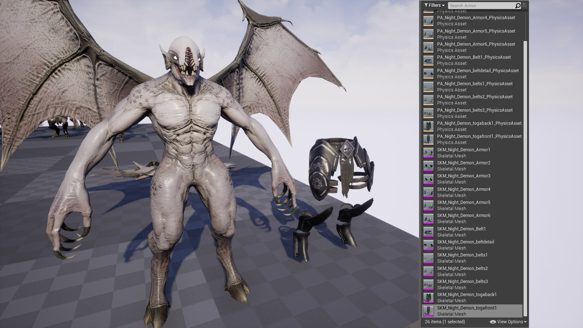 Night Demon Low-poly 3D model_19