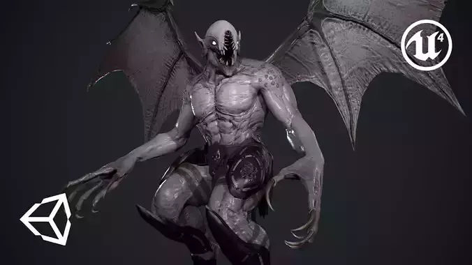 Night Demon Low-poly 3D model