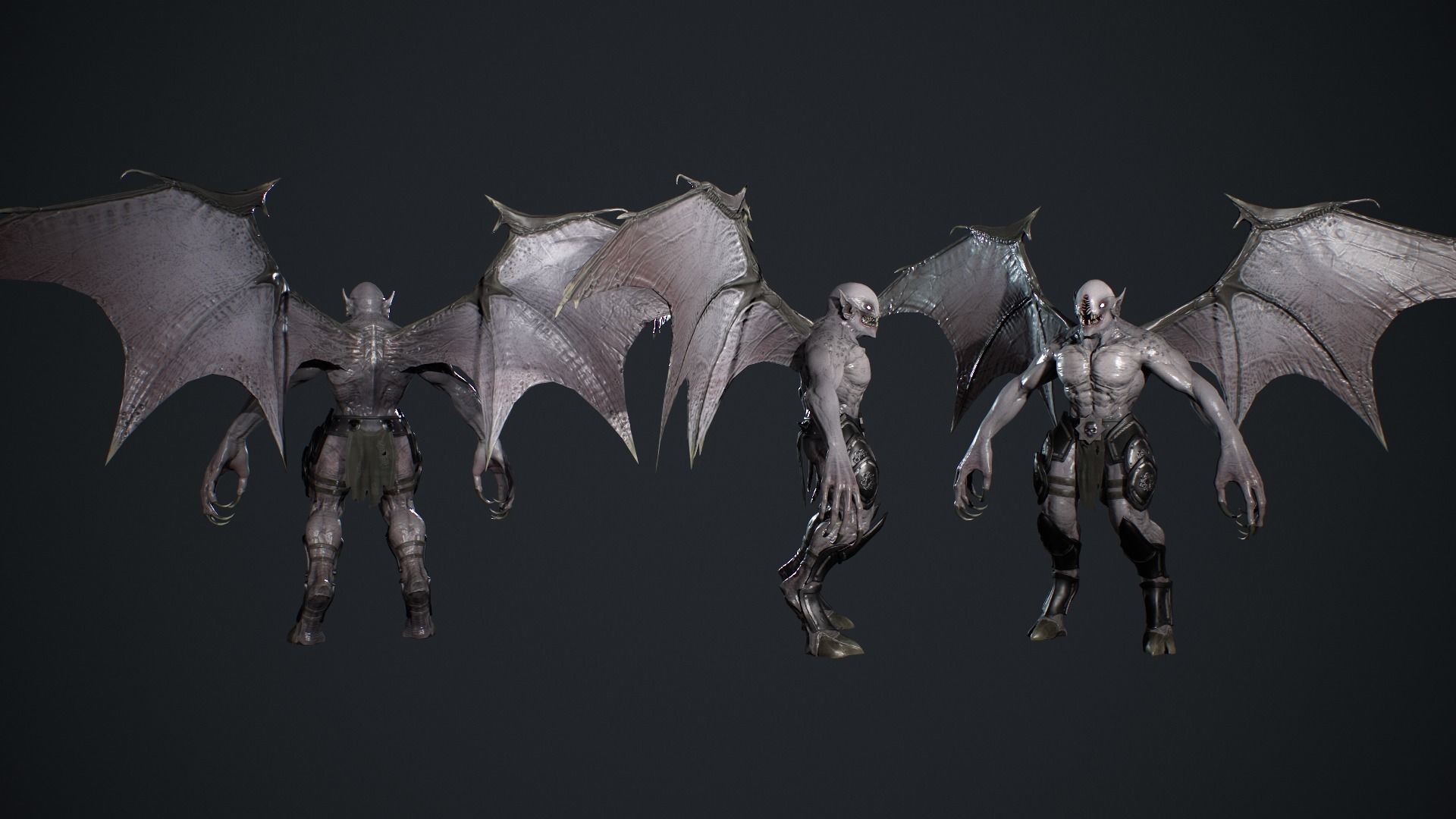 Night Demon Low-poly 3D model_5