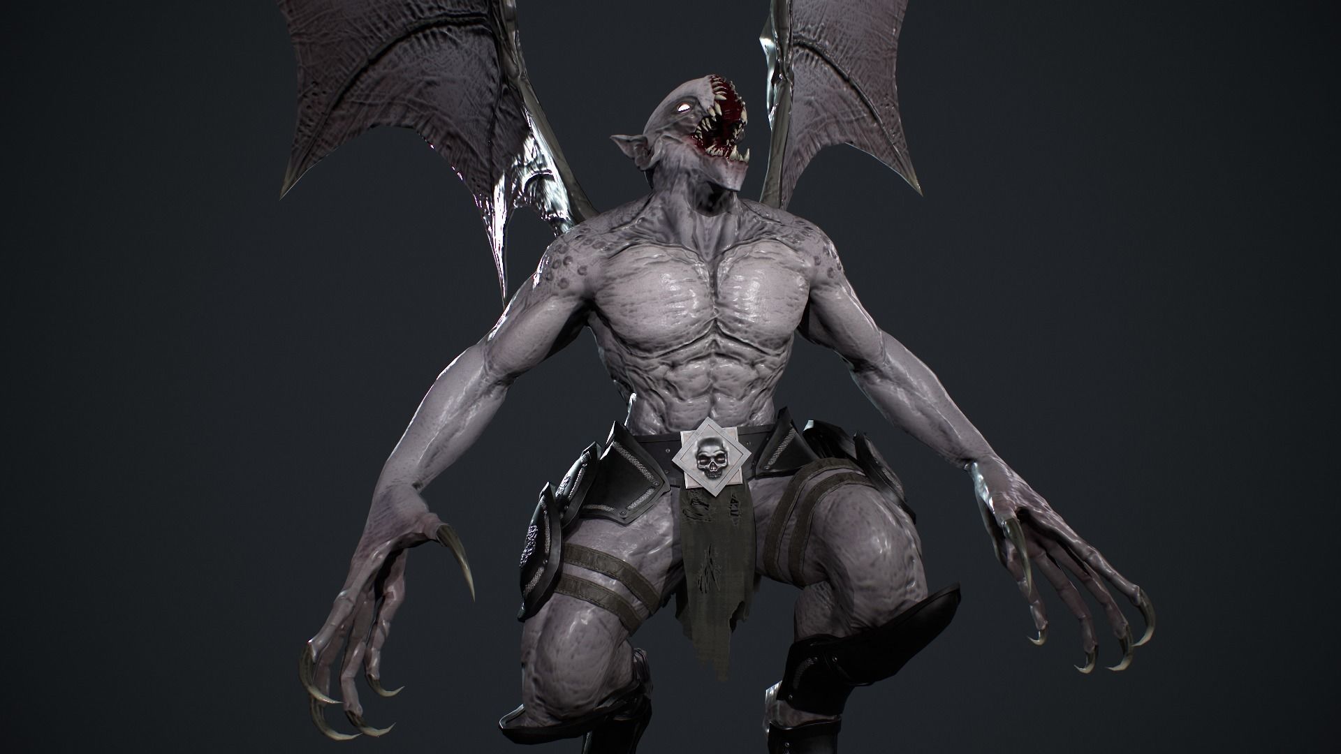 Night Demon Low-poly 3D model_12
