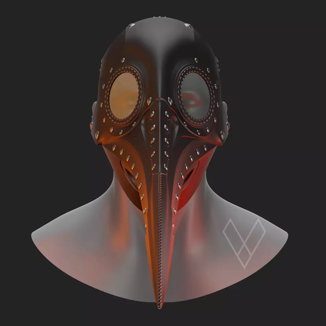 PLAGUE DOCTOR MASK 3D print model_0