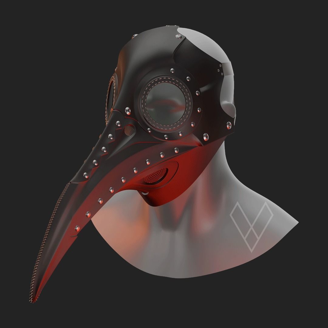PLAGUE DOCTOR MASK 3D print model_1
