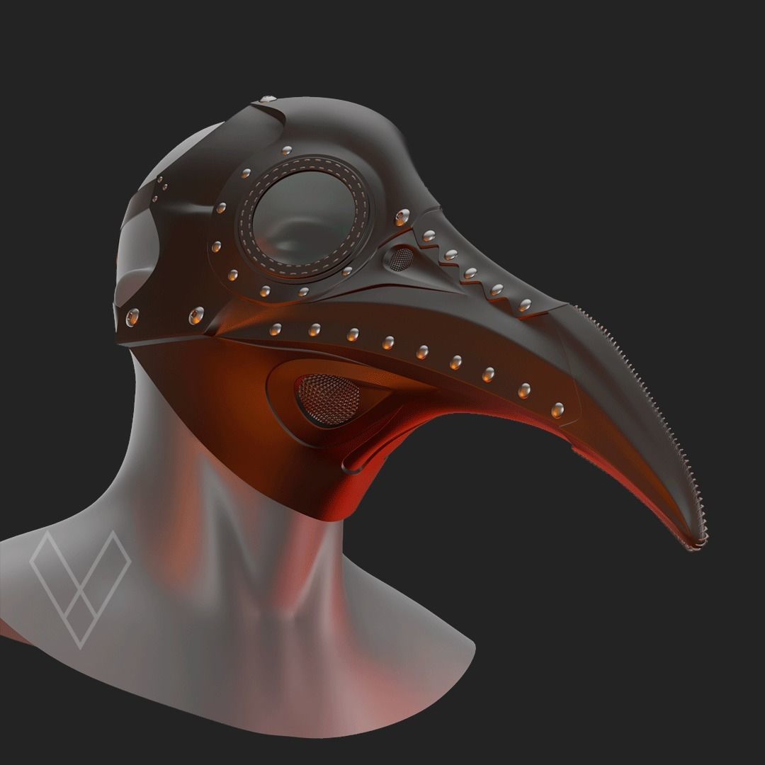 PLAGUE DOCTOR MASK 3D print model_2