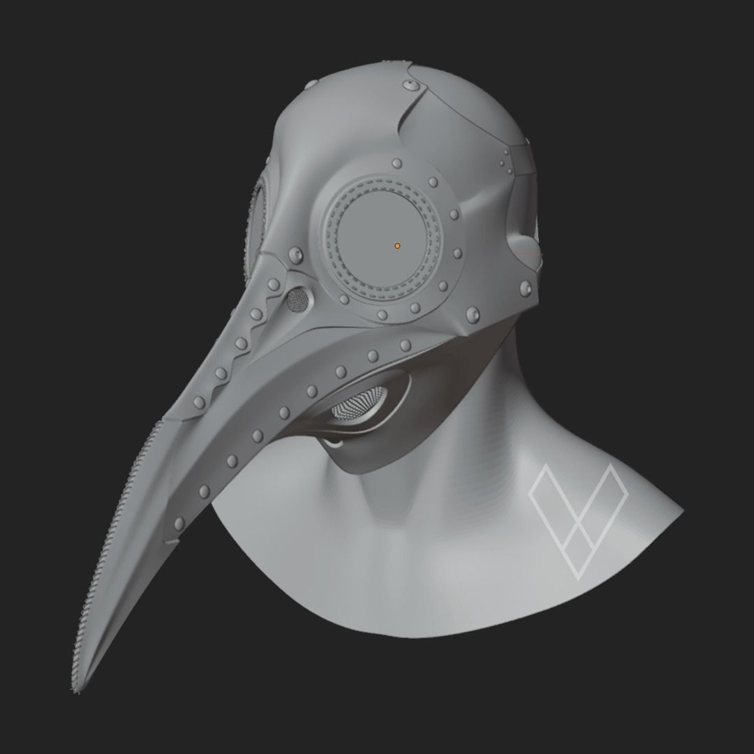 PLAGUE DOCTOR MASK 3D print model_4