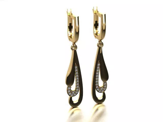 hanging earrings 3D print model_0