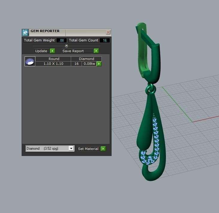 hanging earrings 3D print model_5