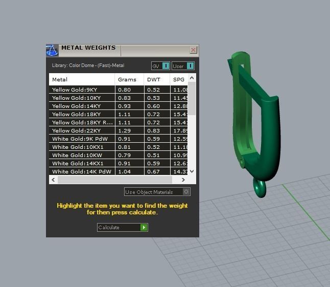 hanging earrings 3D print model_6
