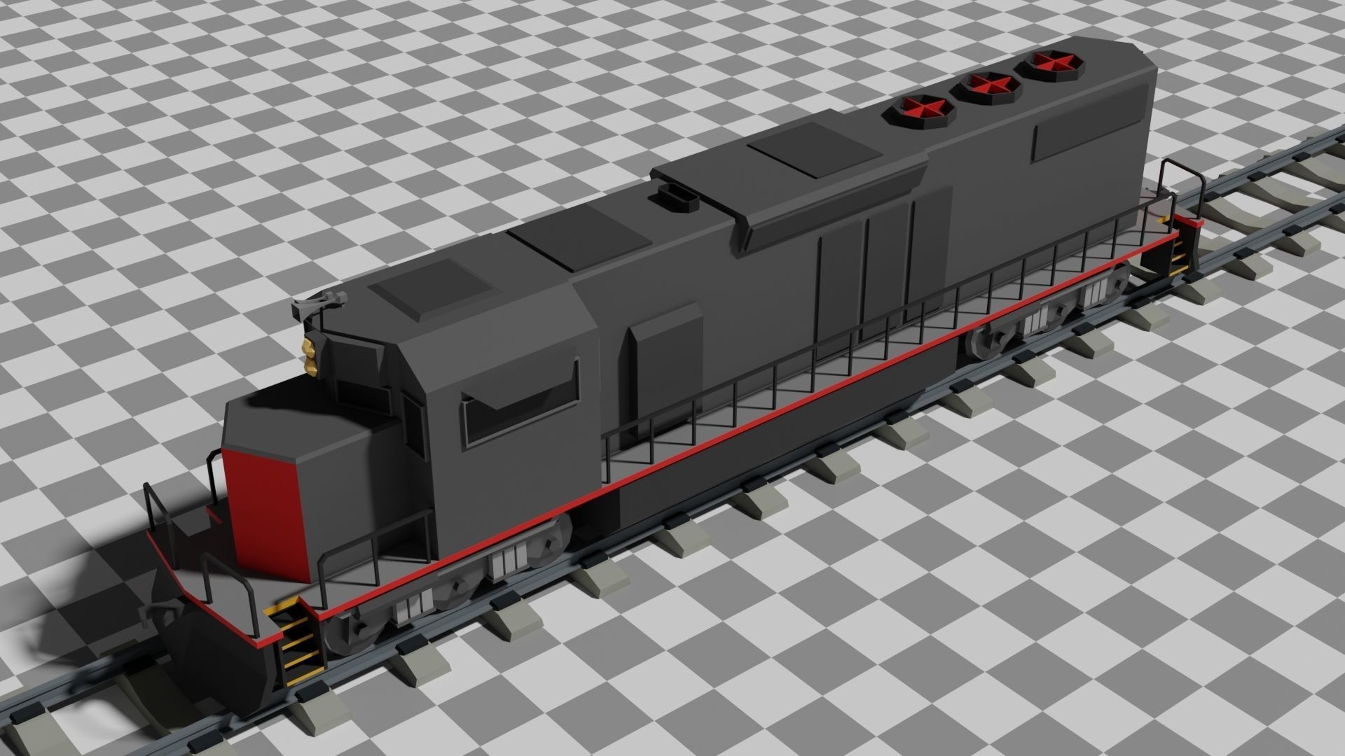 The Ultimate Flat Trains Pack Low-poly 3D model_7