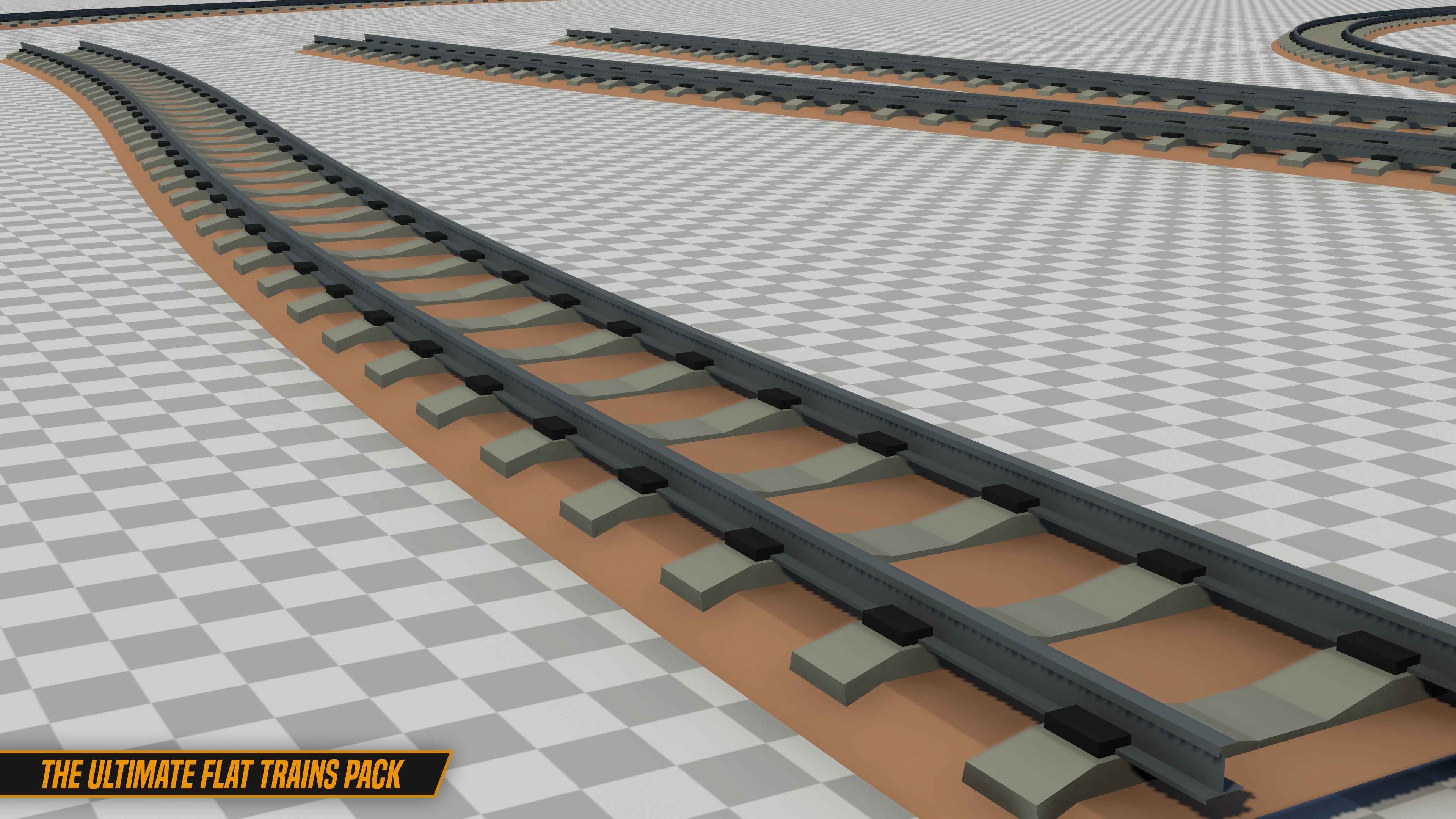 The Ultimate Flat Trains Pack Low-poly 3D model_30