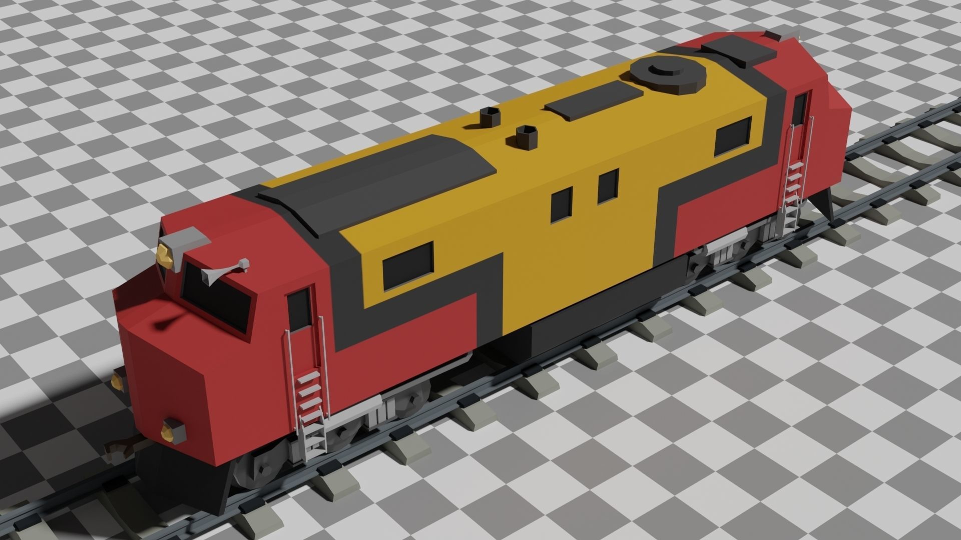 The Ultimate Flat Trains Pack Low-poly 3D model_14