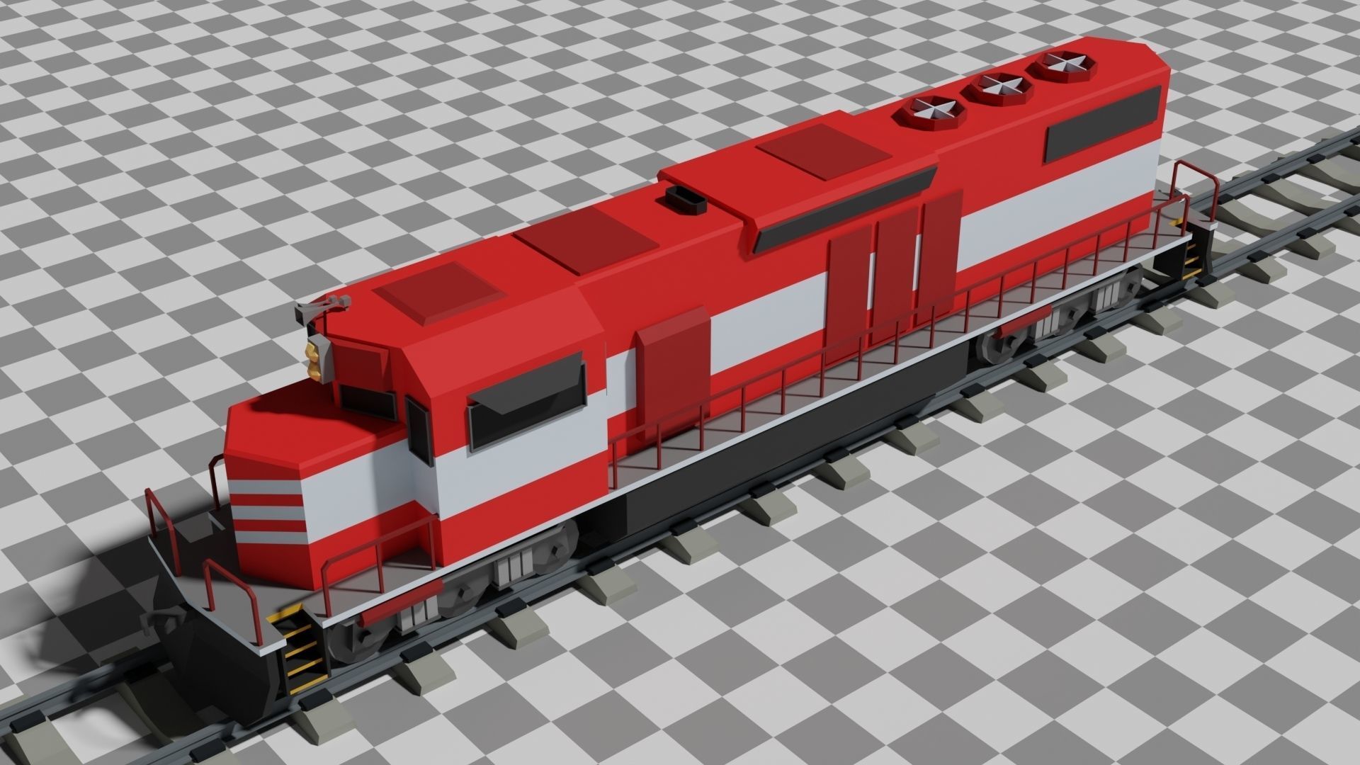 The Ultimate Flat Trains Pack Low-poly 3D model_10