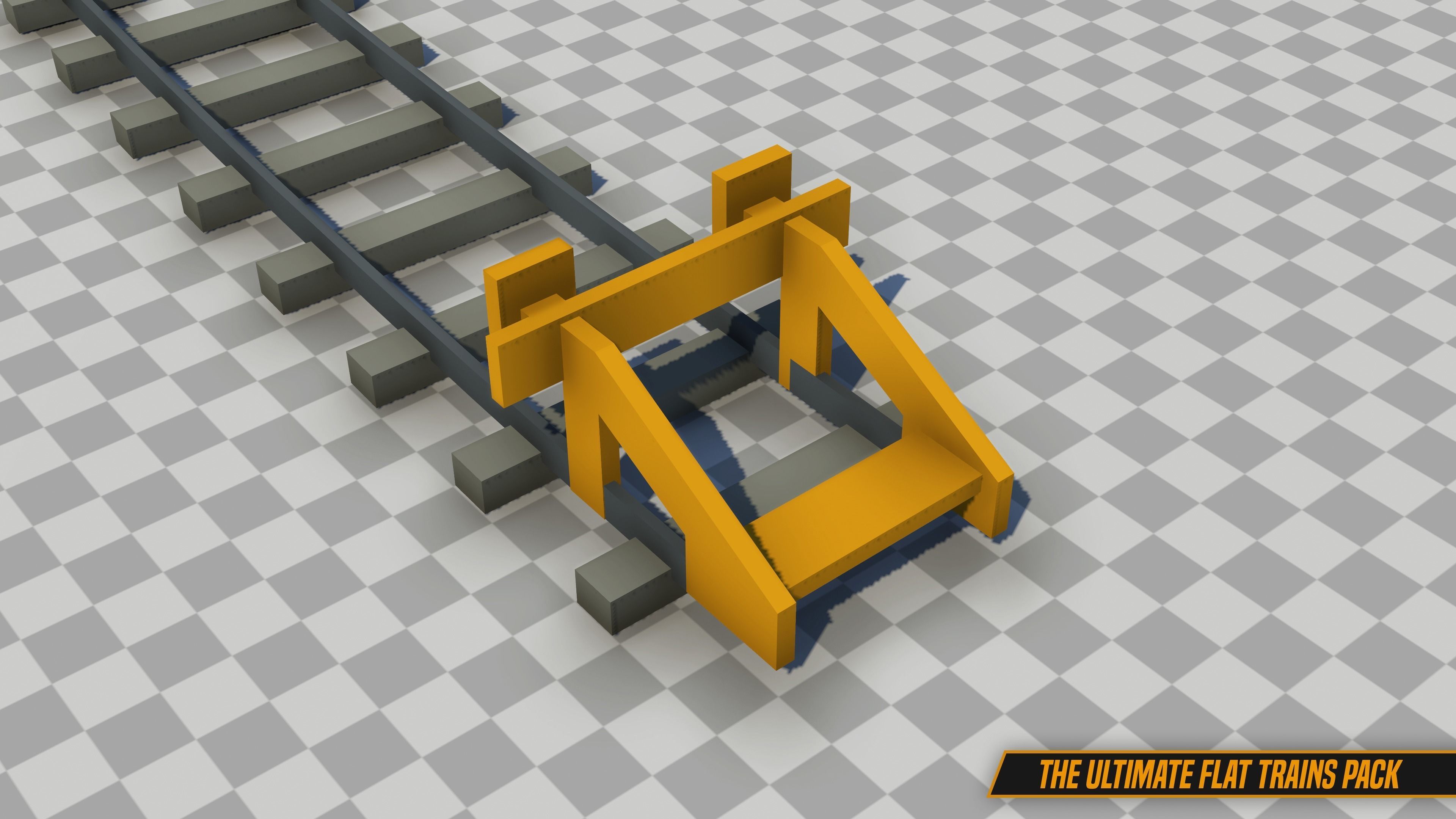 The Ultimate Flat Trains Pack Low-poly 3D model_21