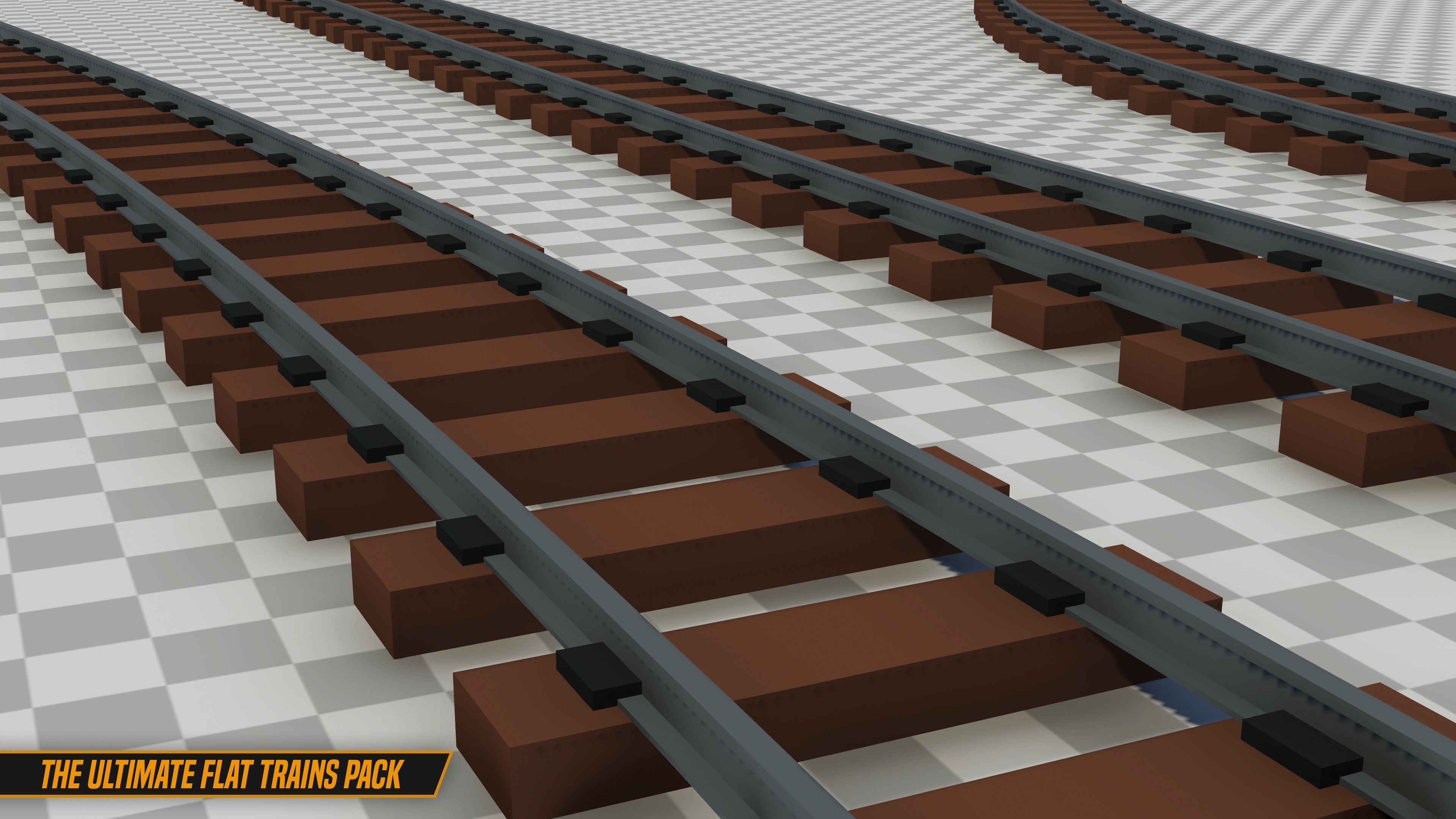 The Ultimate Flat Trains Pack Low-poly 3D model_28