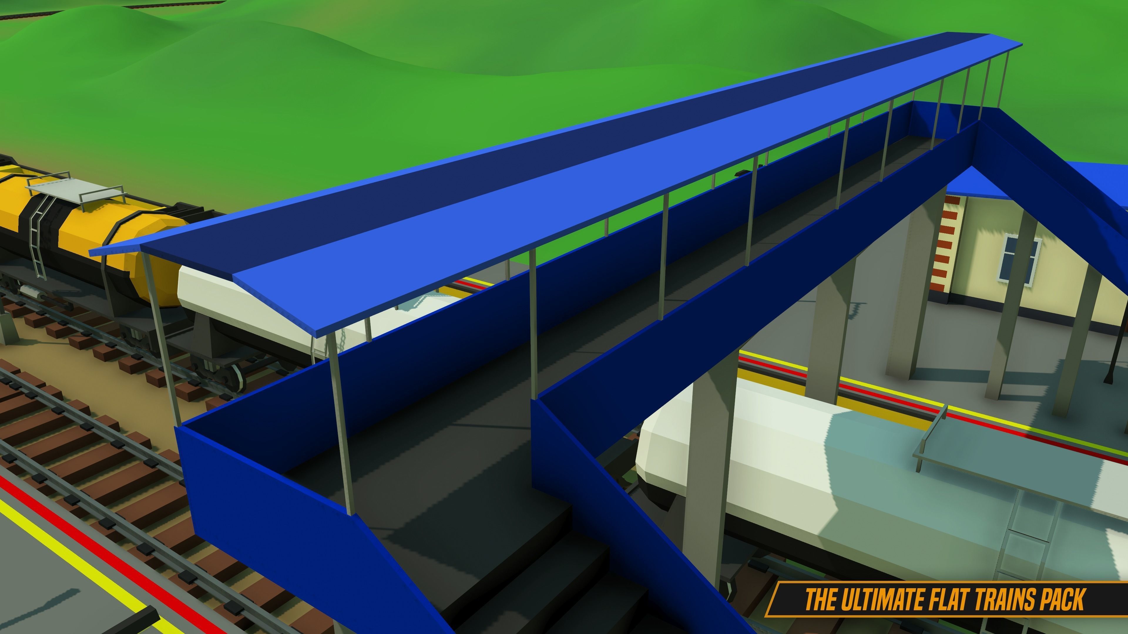 The Ultimate Flat Trains Pack Low-poly 3D model_37