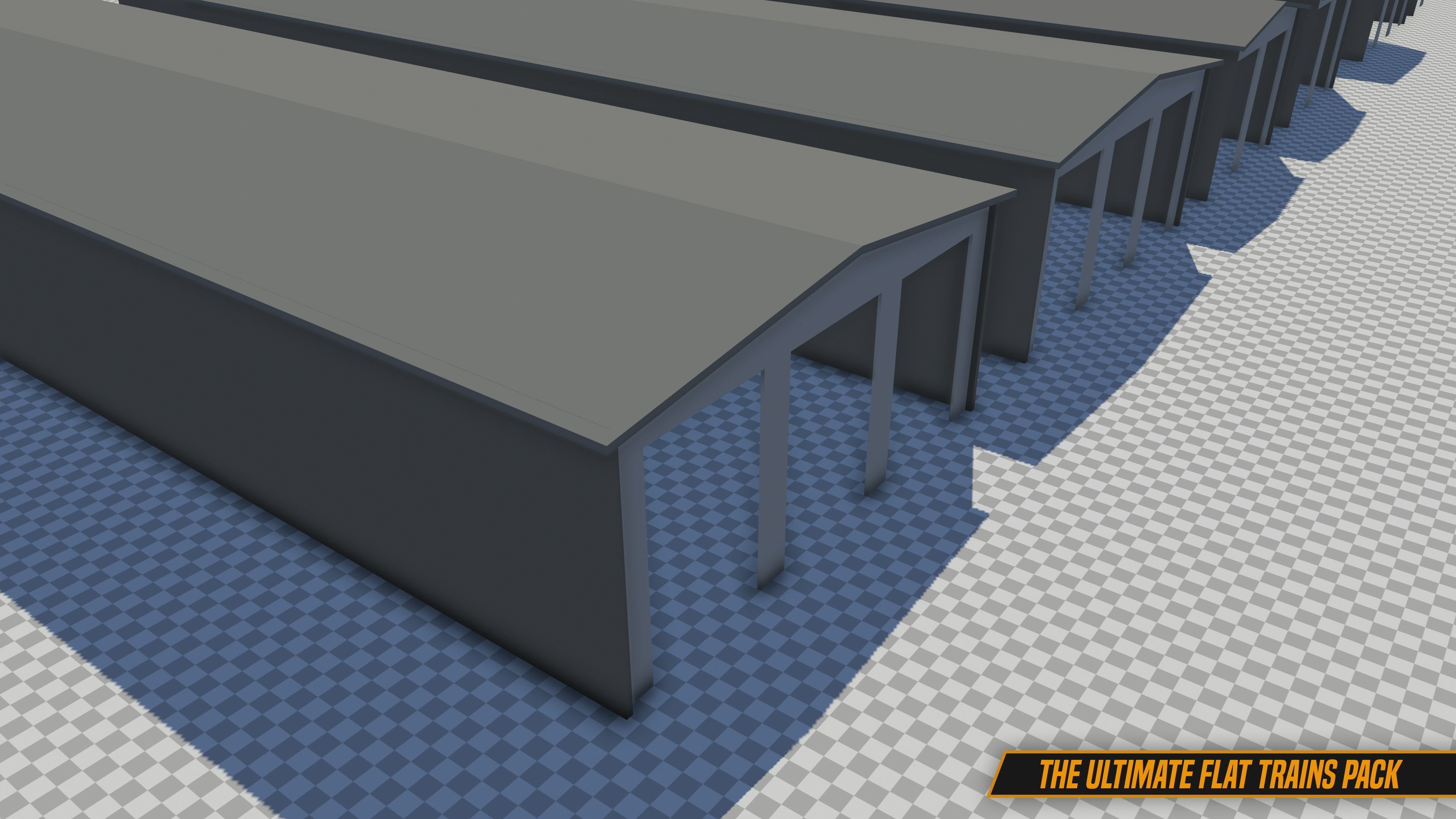 The Ultimate Flat Trains Pack Low-poly 3D model_29