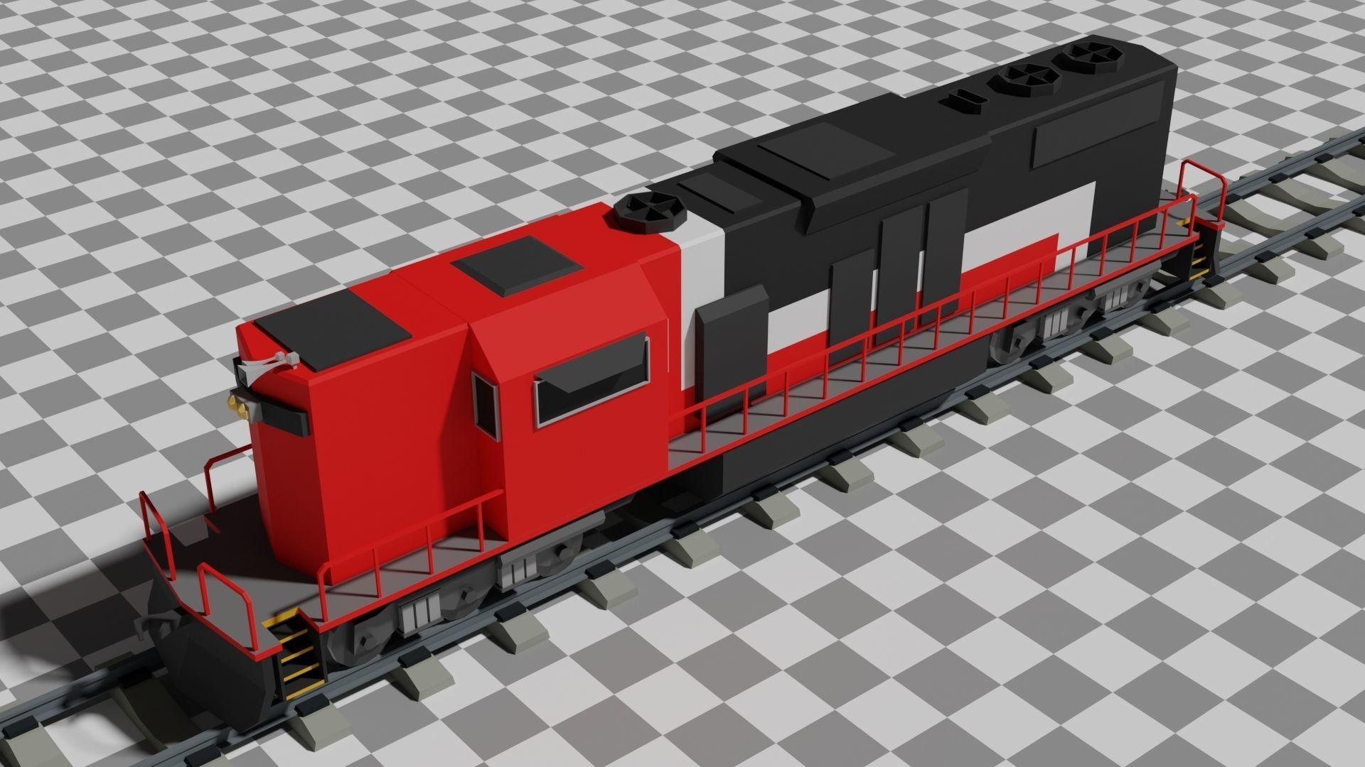 The Ultimate Flat Trains Pack Low-poly 3D model_11