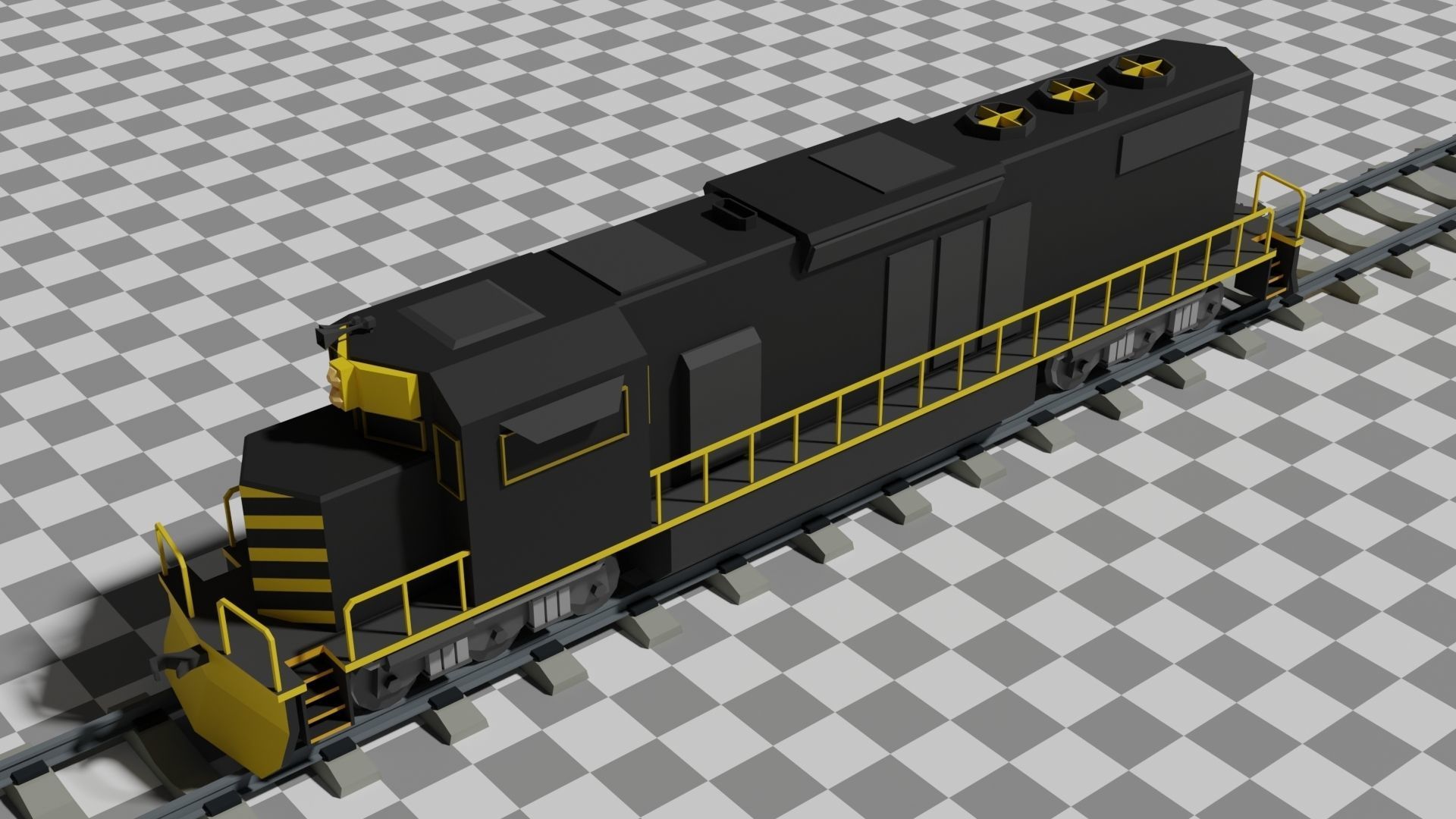 The Ultimate Flat Trains Pack Low-poly 3D model_8