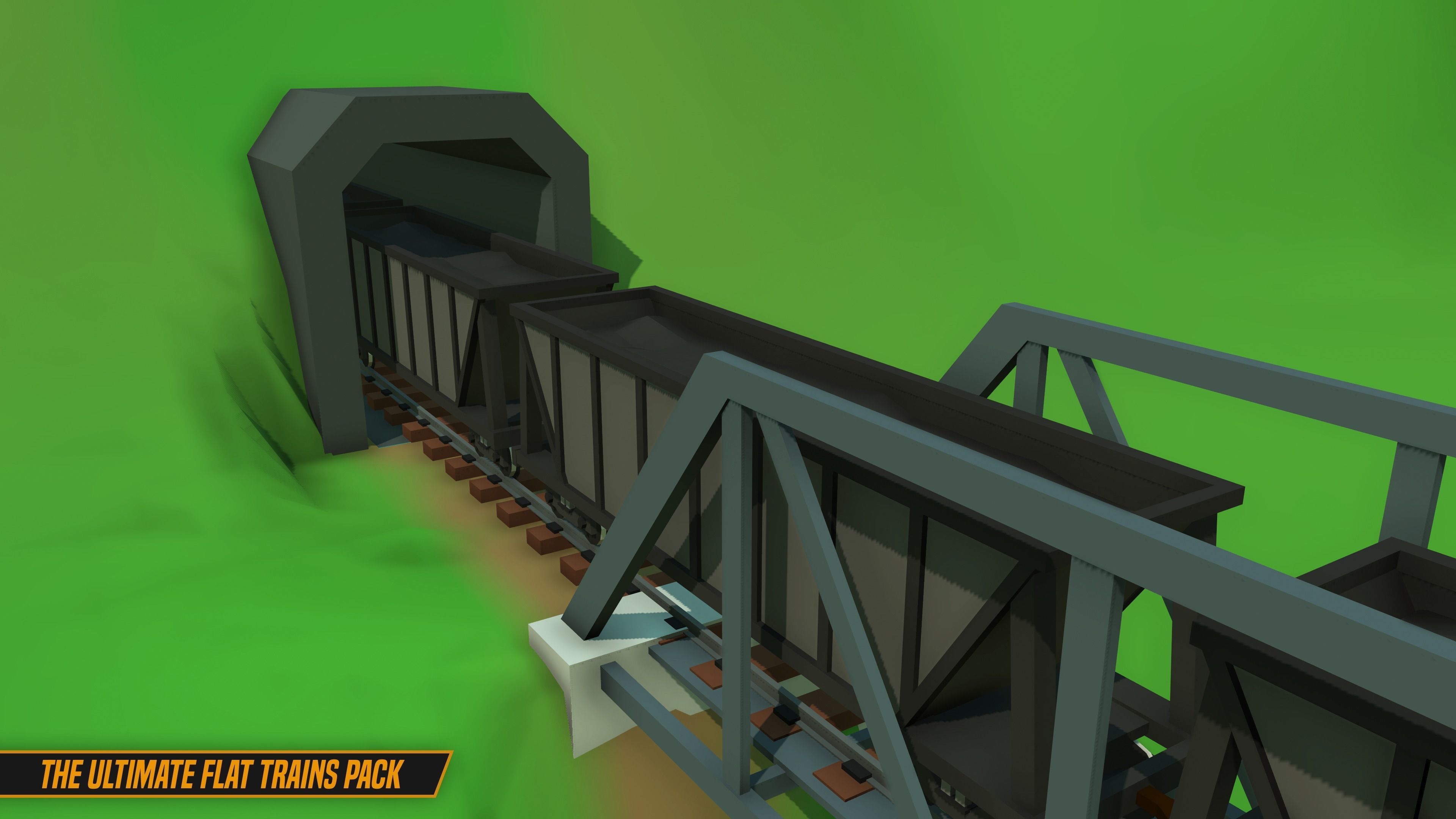 The Ultimate Flat Trains Pack Low-poly 3D model_35