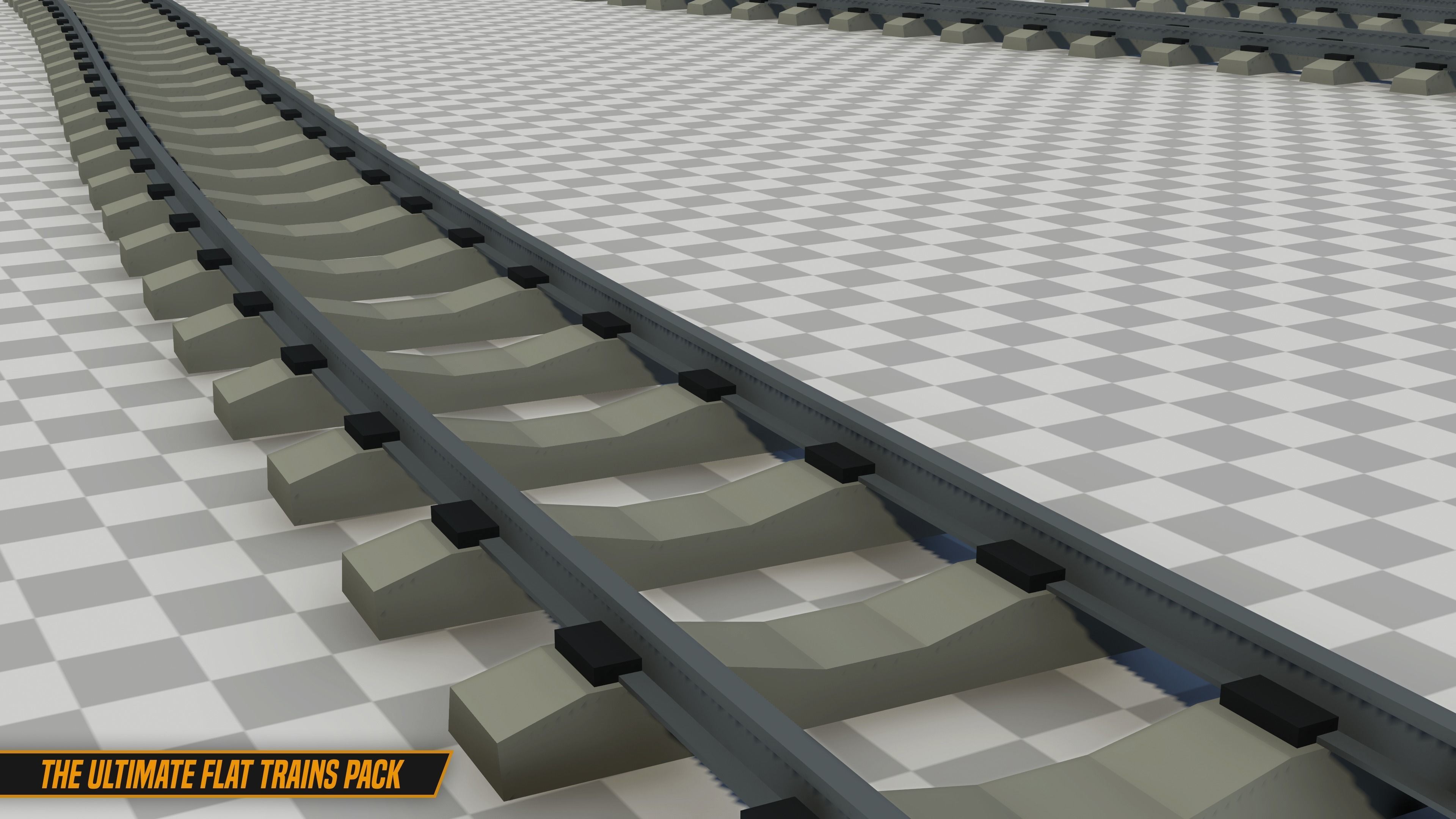 The Ultimate Flat Trains Pack Low-poly 3D model_24