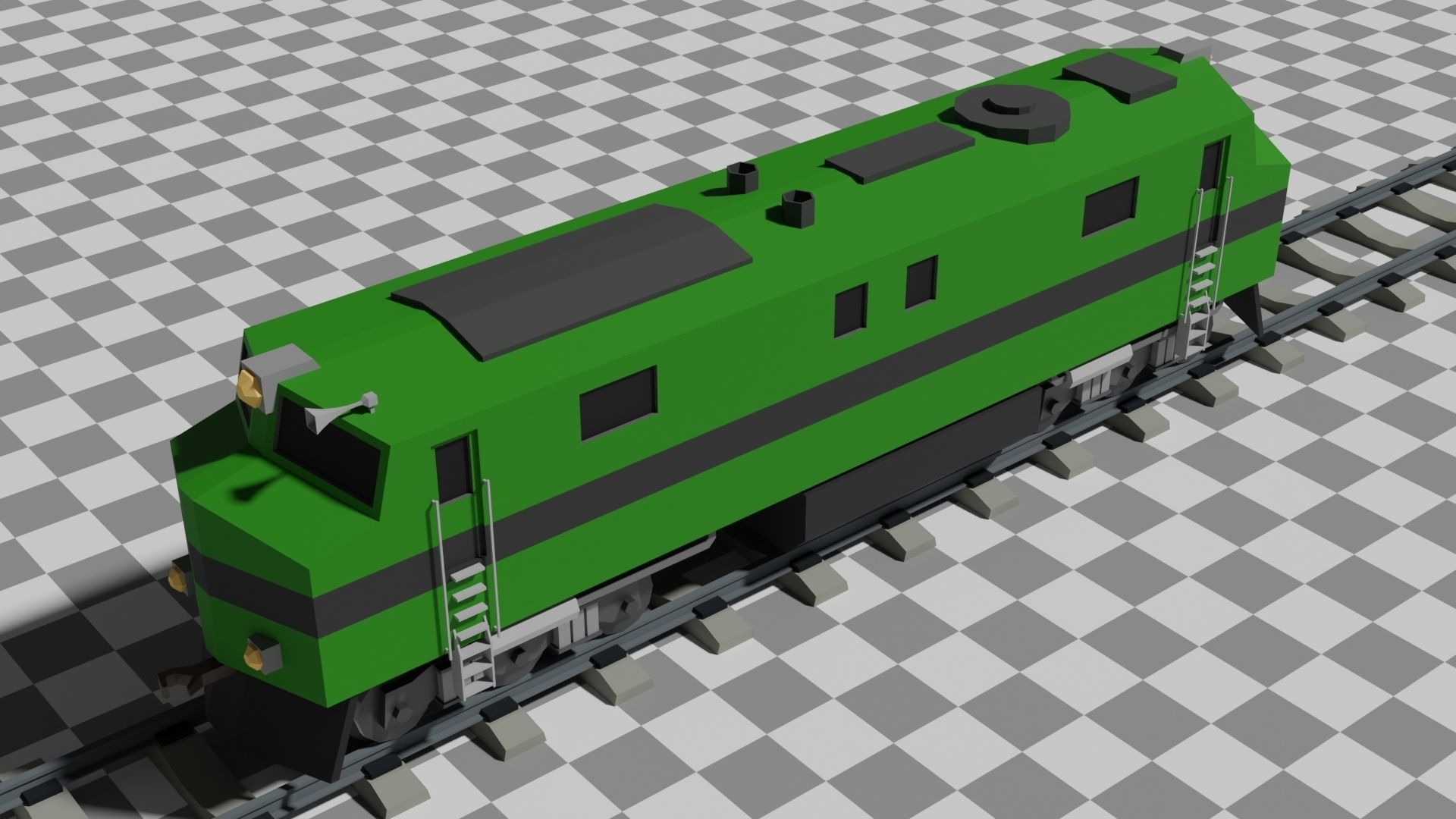 The Ultimate Flat Trains Pack Low-poly 3D model_13