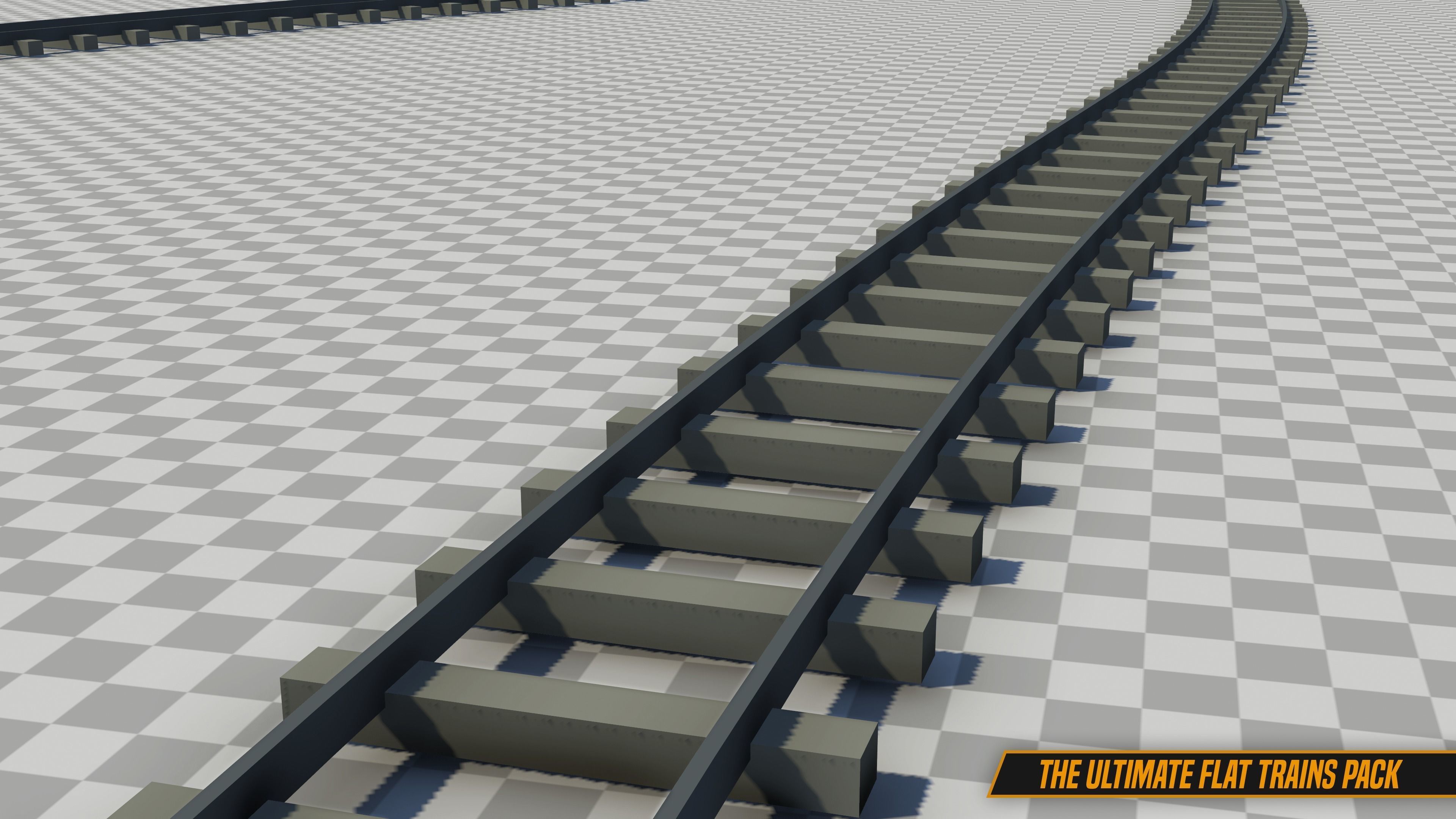 The Ultimate Flat Trains Pack Low-poly 3D model_27