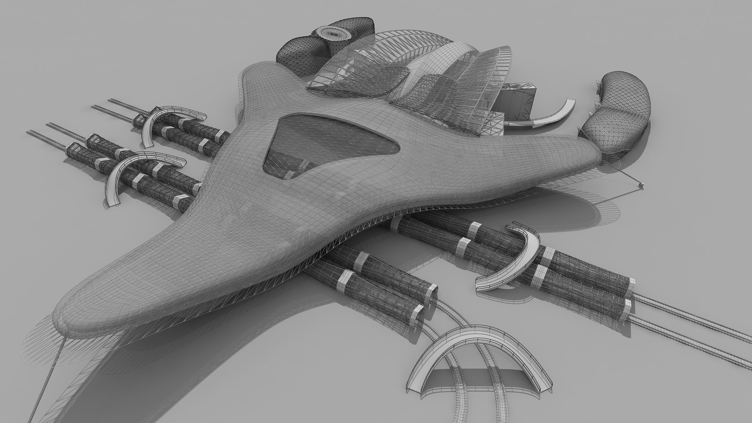 0155 - Train Station Building 3D model_24