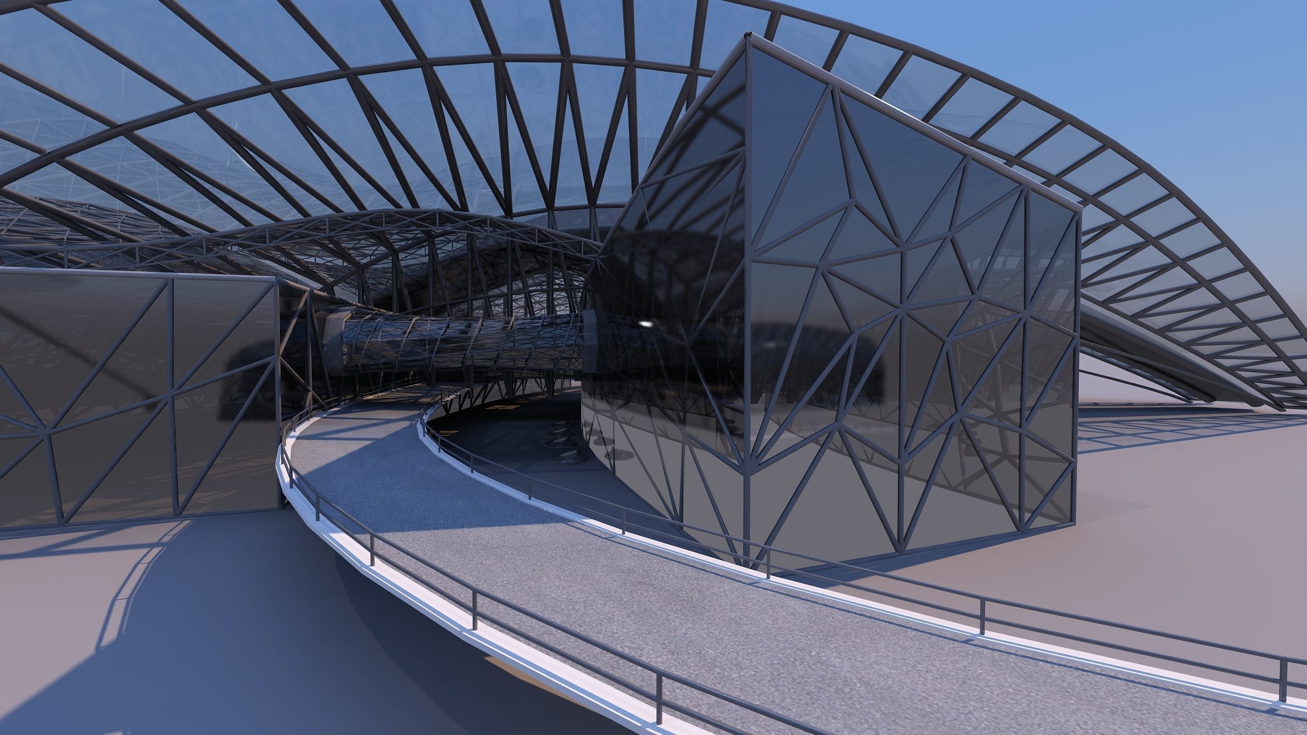 0155 - Train Station Building 3D model_9