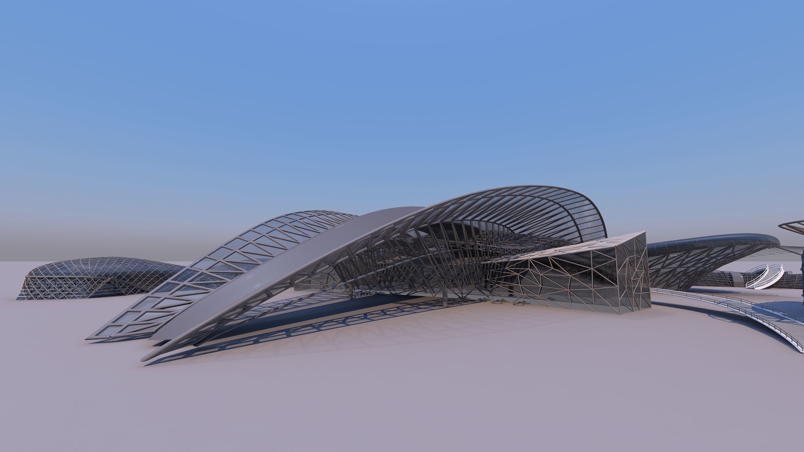 0155 - Train Station Building 3D model_5