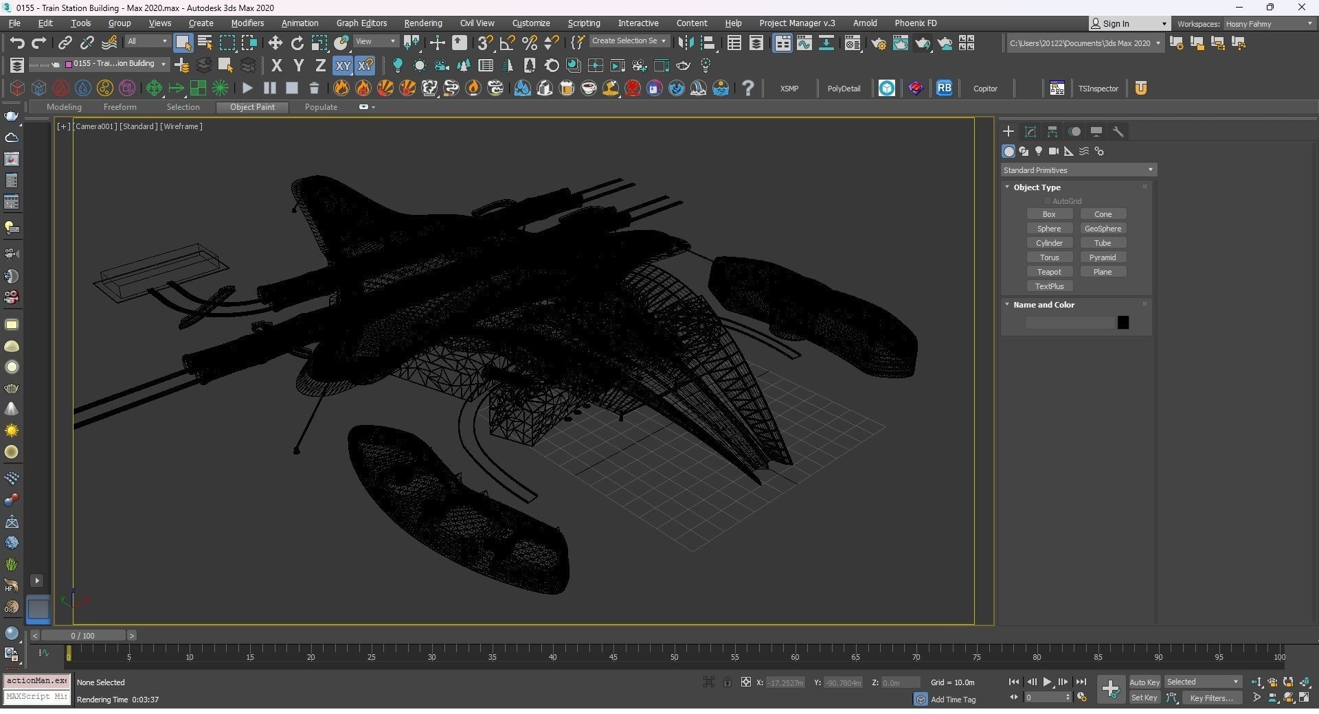 0155 - Train Station Building 3D model_27