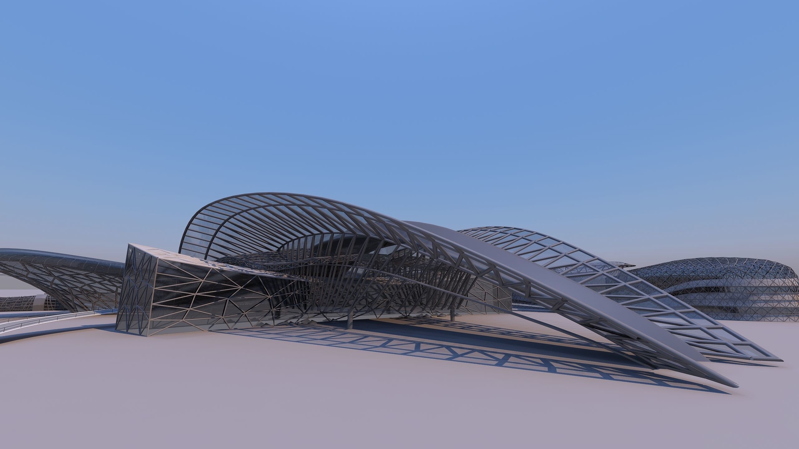 0155 - Train Station Building 3D model_7